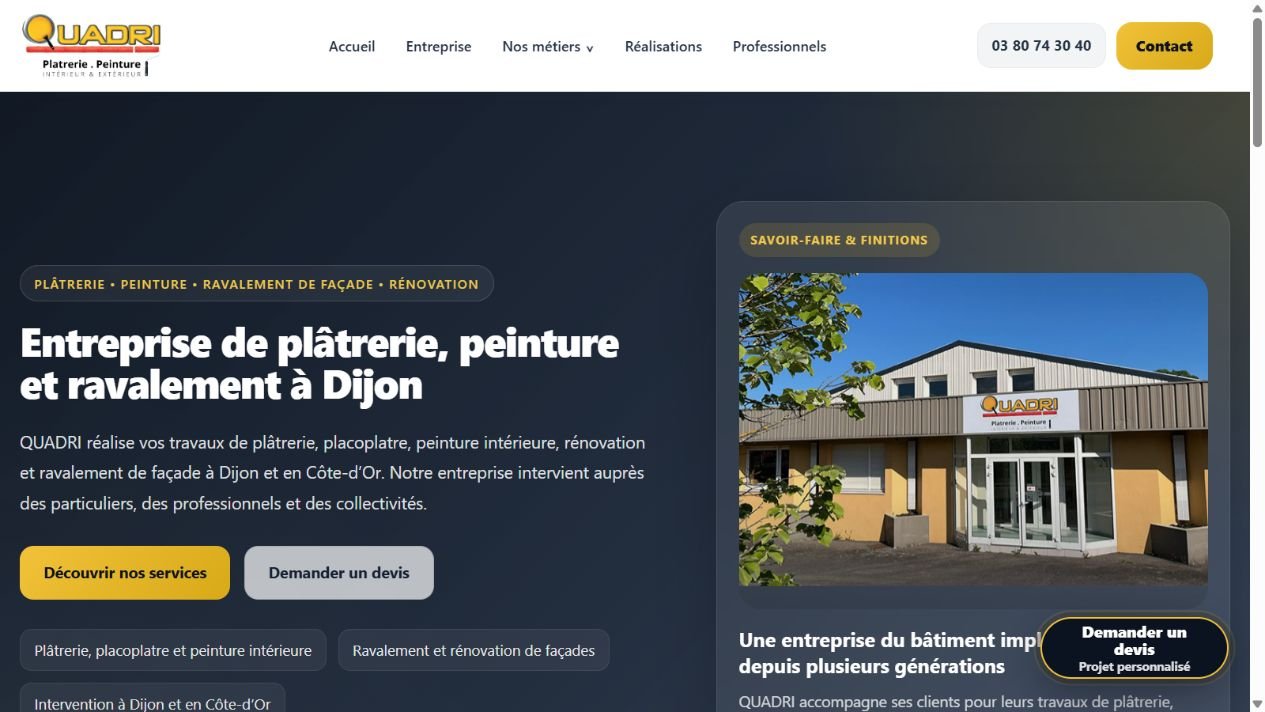 Aperçu du site QUADRI